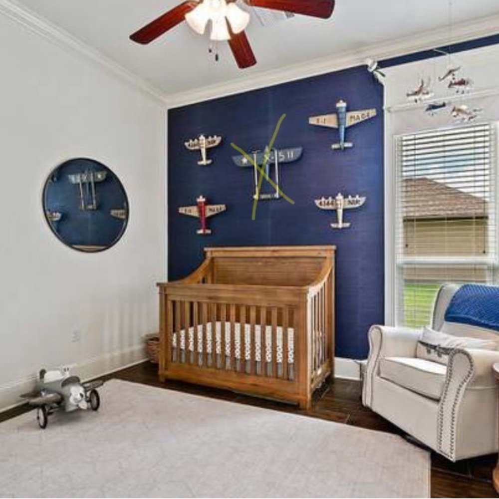 RH Restoration Hardware Vintage Model Airplane in Blue (Medium)